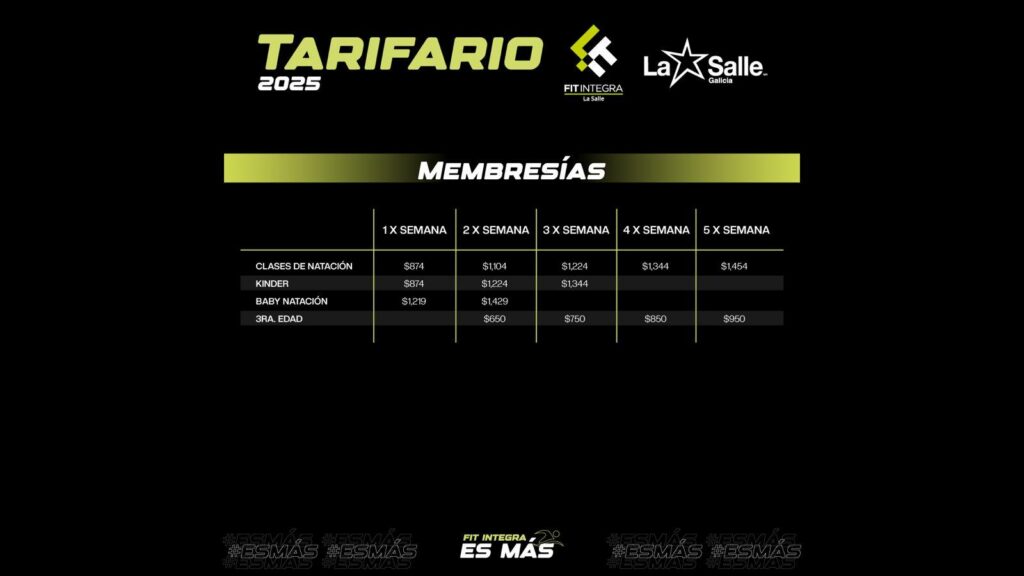Tarifas La Salle Fit Integra